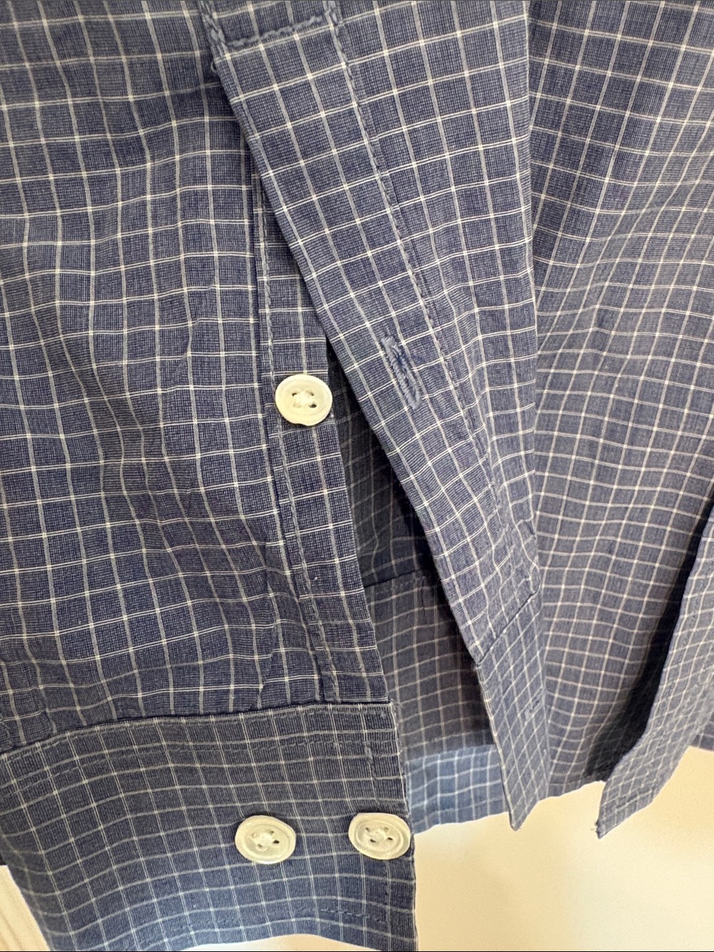 Theory Men's Blue Micro-Check Dress Shirt - Picture 5 of 7